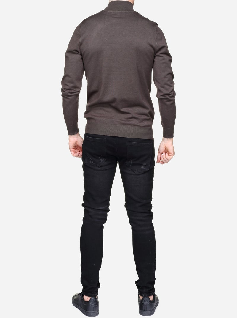 Pull col camionneur Marron - Kiabi