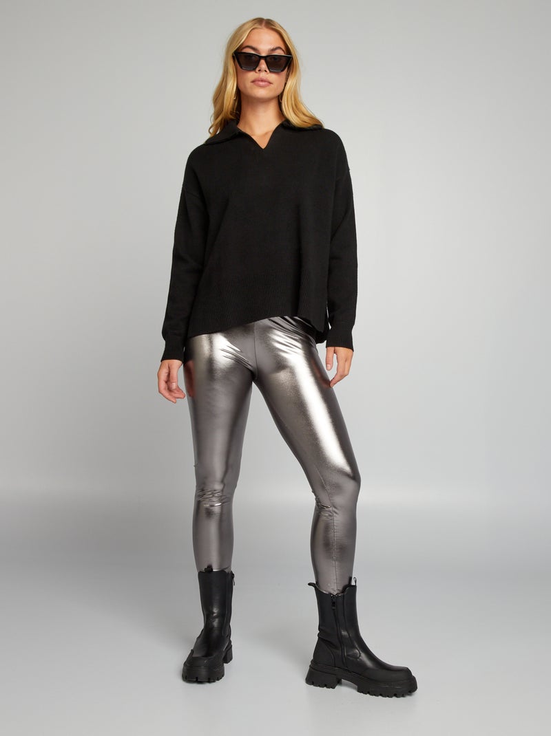 Pull col camionneur noir - Kiabi