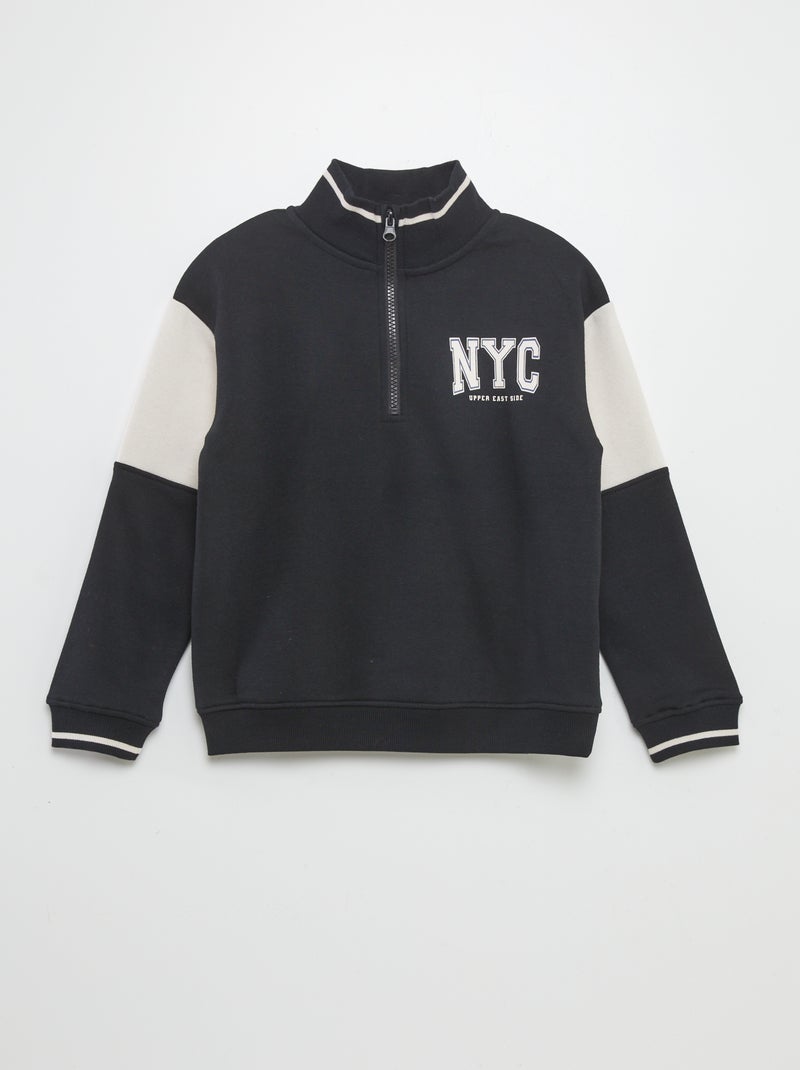 Pull col camionneur Noir - Kiabi