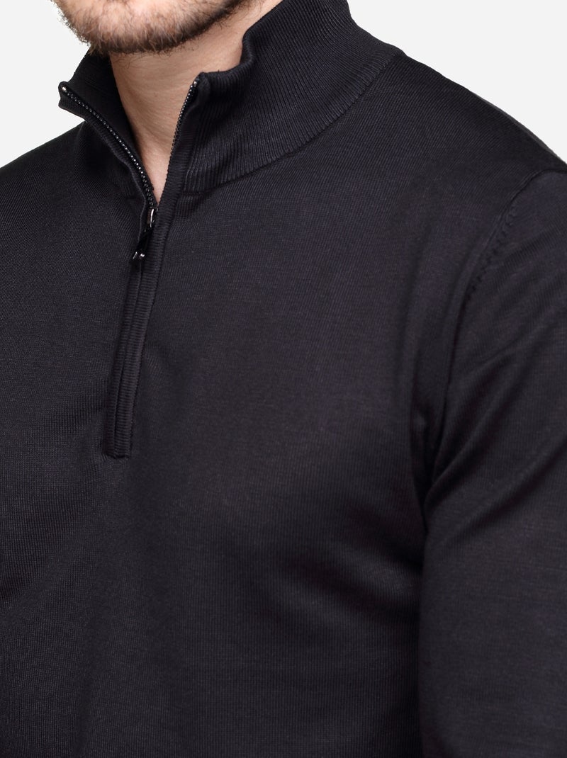 Pull col camionneur Noir - Kiabi