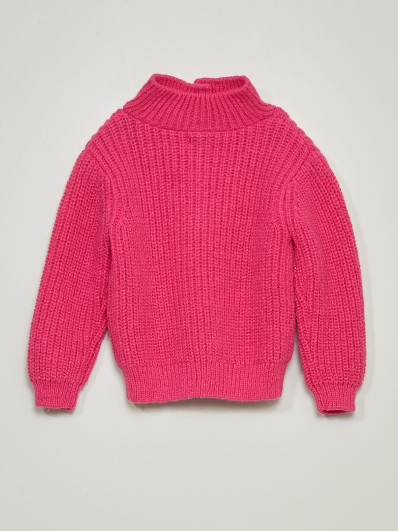 Pull Col Camionneur Rose Cassis Kiabi