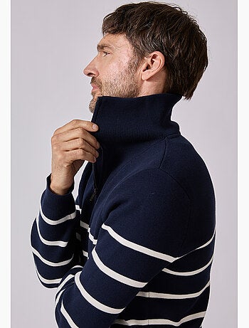 Pull col camionneur zippé - damart