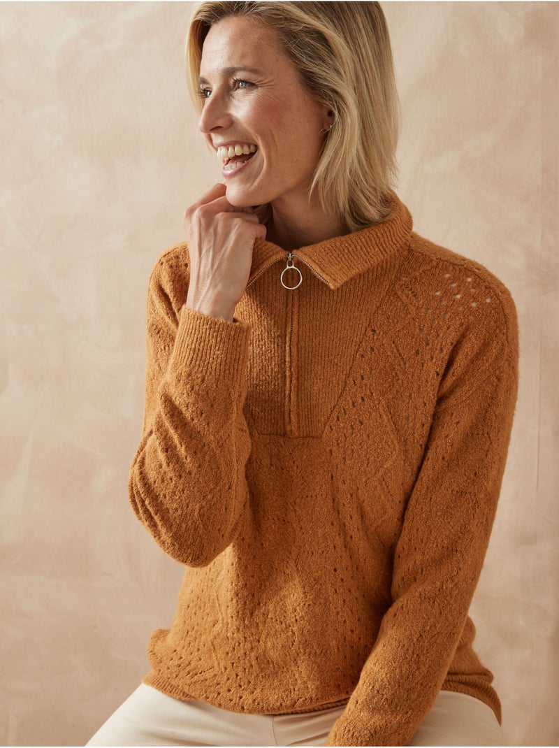 Pull col camionneur zippé - DAXON Camel - Kiabi