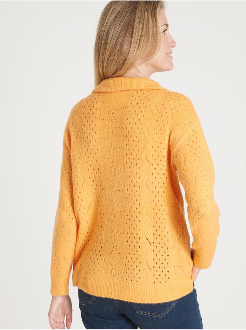 Pull col camionneur zippé - DAXON Miel - Kiabi