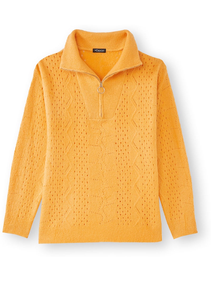 Pull col camionneur zippé - DAXON Miel - Kiabi