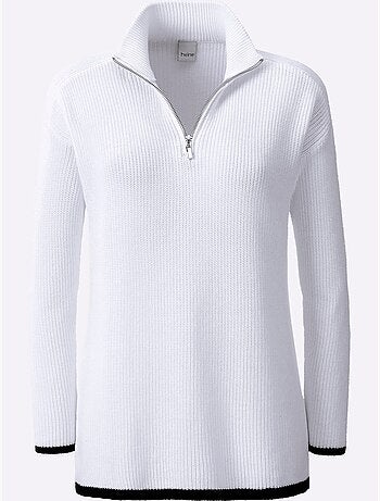 Pull Col Camionneur Zippé - Taille Standard - helline