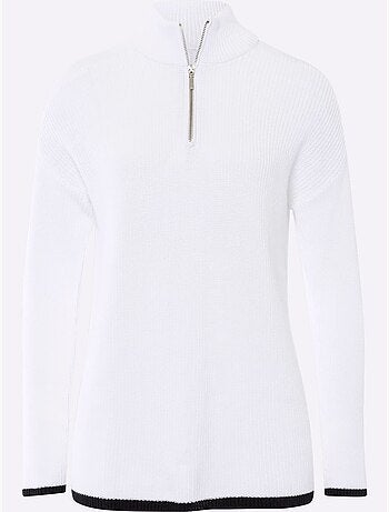 Pull Col Camionneur Zippé - Taille Standard - helline
