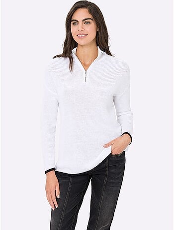 Pull Col Camionneur Zippé - Taille Standard - helline