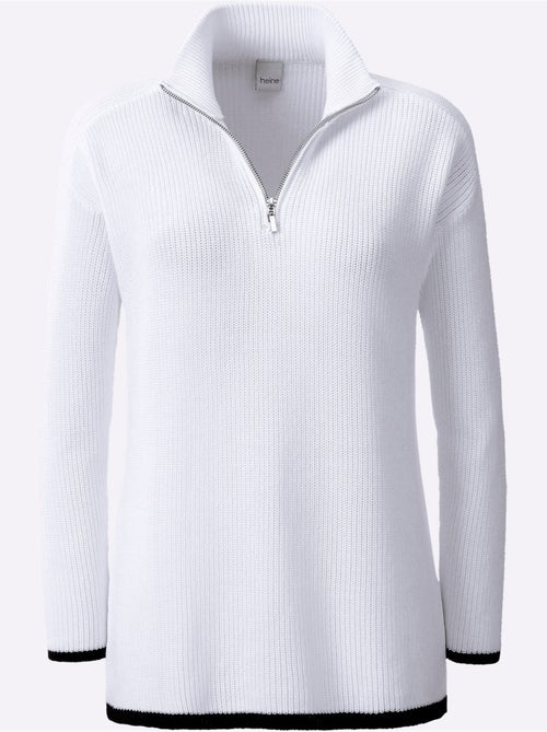 Pull Col Camionneur Zippé - Taille Standard - helline - Kiabi Pull Col Camionneur Zippé - Taille Standard - helline - Kiabi