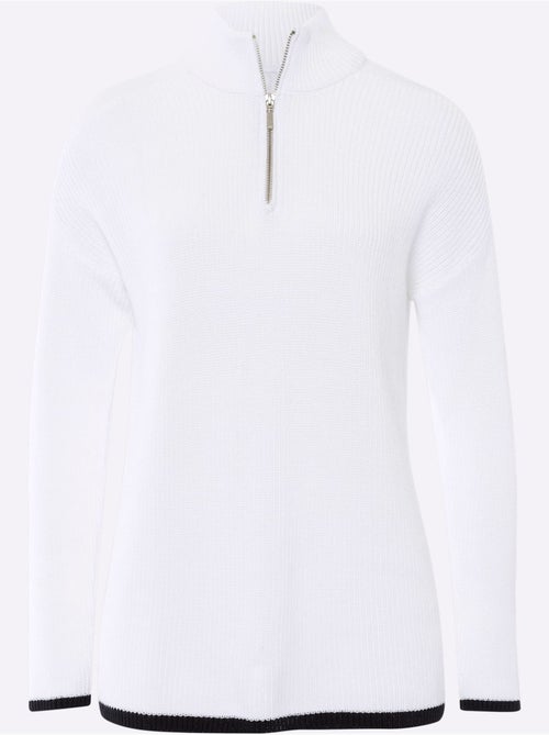 Pull Col Camionneur Zippé - Taille Standard - helline - Kiabi Pull Col Camionneur Zippé - Taille Standard - helline - Kiabi