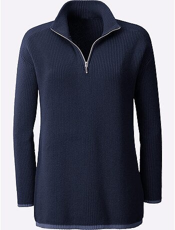 Pull Col Camionneur Zippé - Taille Standard - helline
