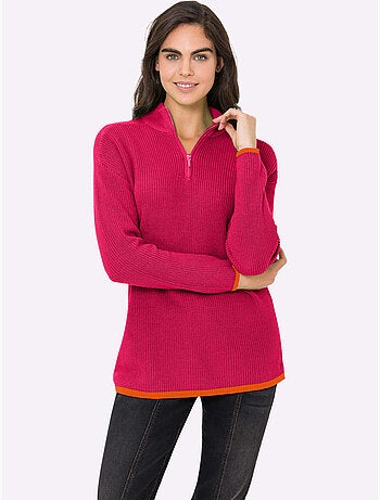 Pull Col Camionneur Zippé - Taille Standard - helline