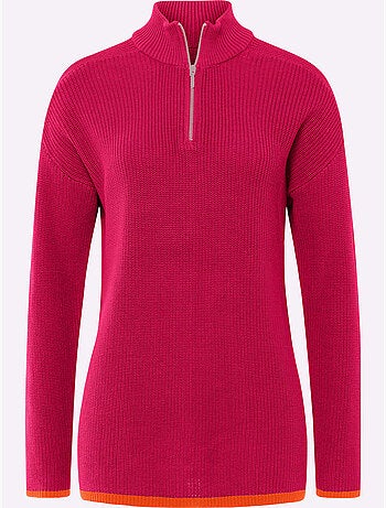 Pull Col Camionneur Zippé - Taille Standard - helline