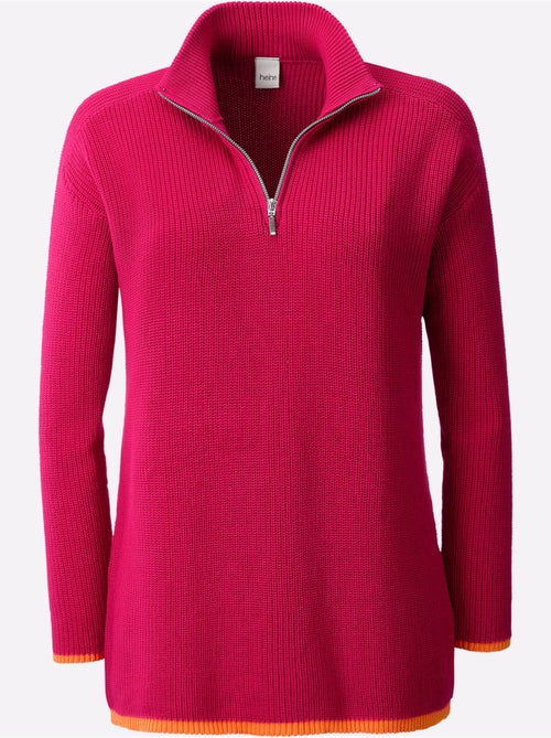Pull Col Camionneur Zippé - Taille Standard - helline - Kiabi
