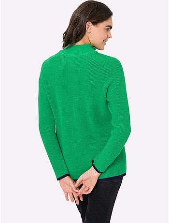 Pull Col Camionneur Zippé - Taille Standard - helline
