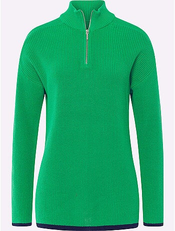Pull Col Camionneur Zippé - Taille Standard - helline
