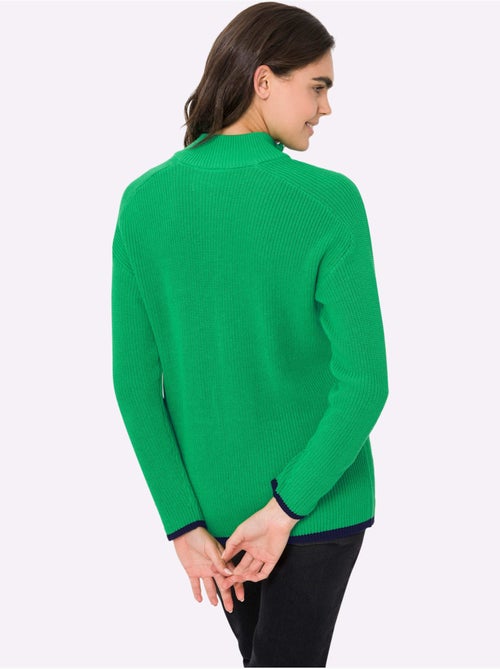 Pull Col Camionneur Zippé - Taille Standard - helline - Kiabi