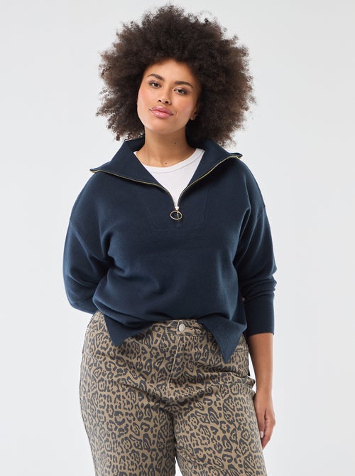 Pull col camionneur zippé - Kiabi