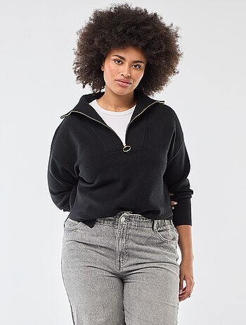 Pull col camionneur zippé