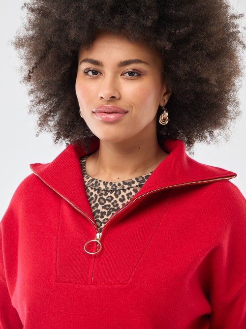 Pull col camionneur zippé - Kiabi