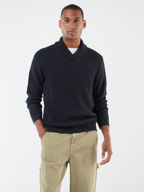Pull col chale uni - Kiabi