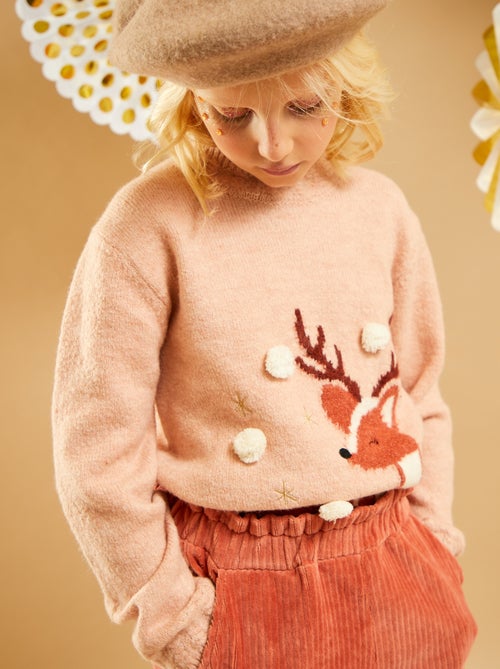 Pull col cheminé 'Faon' - Kiabi