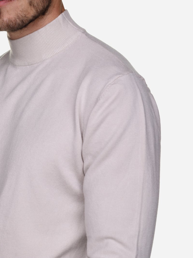 Pull col cheminée - Kenzarro Crème - Kiabi