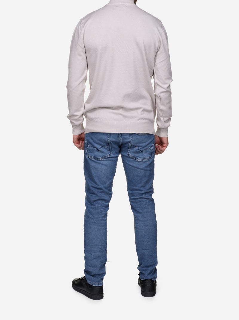 Pull col cheminée - Kenzarro Crème - Kiabi