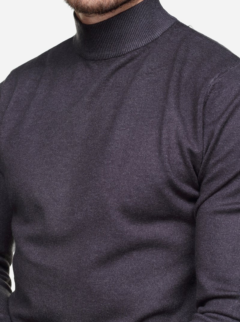 Pull col cheminée - Kenzarro Gris foncé - Kiabi
