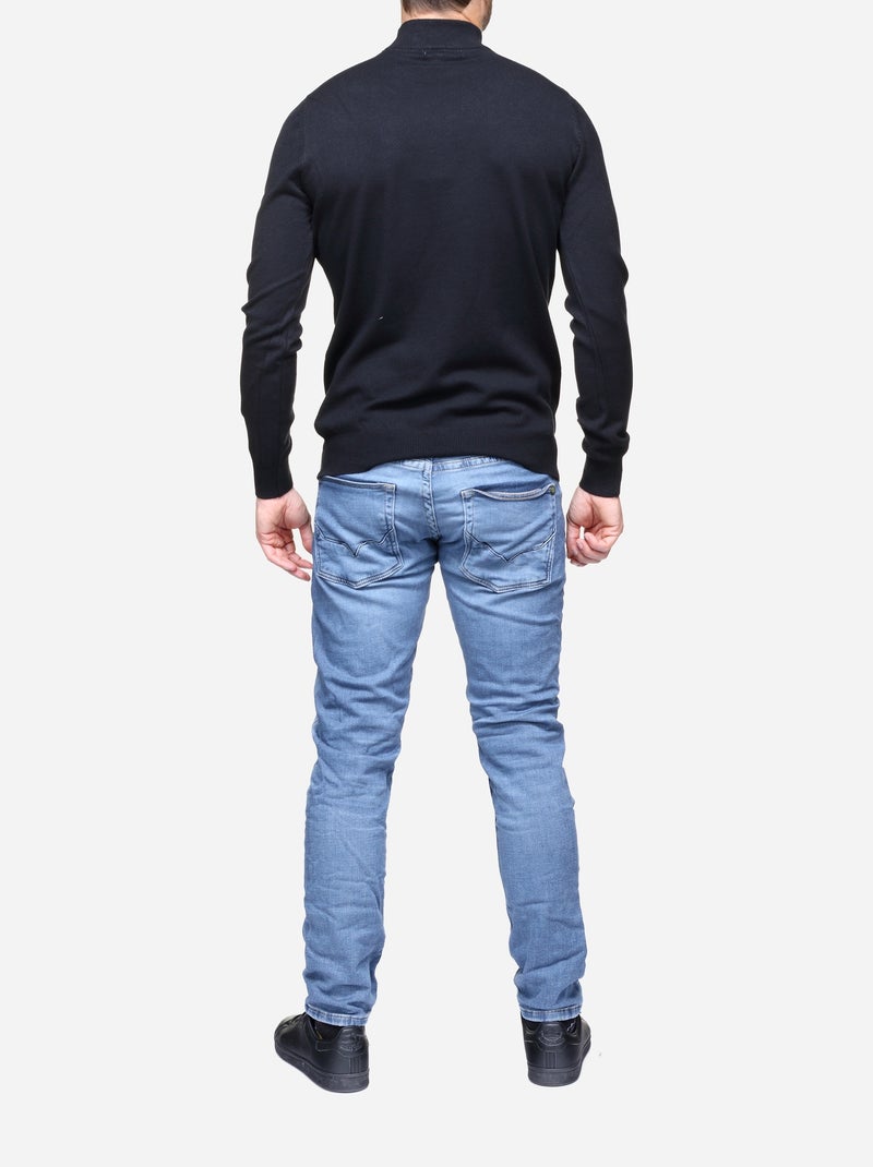 Pull col cheminée - Kenzarro Noir - Kiabi