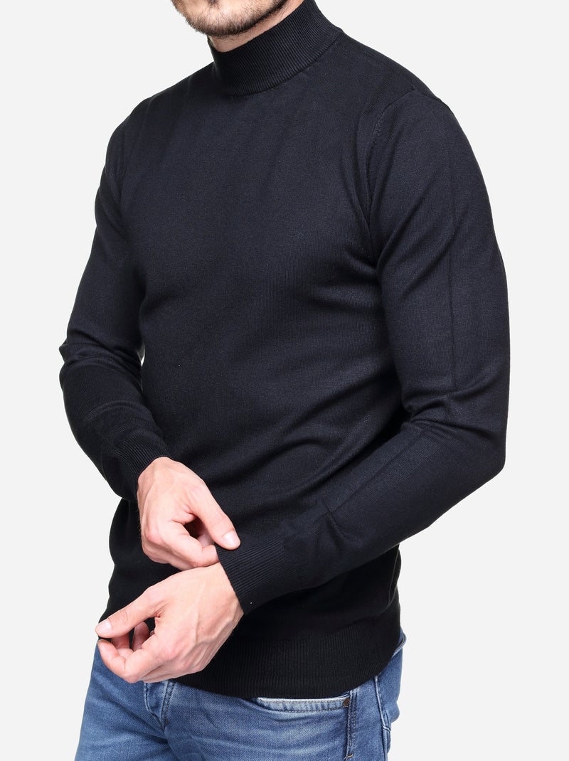 Pull col cheminée - Kenzarro Noir - Kiabi