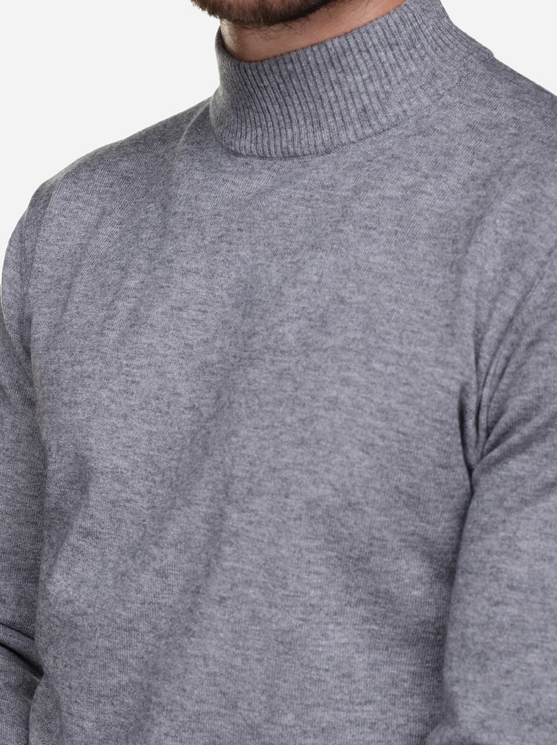 Pull col cheminée - Yves Enzo Gris - Kiabi