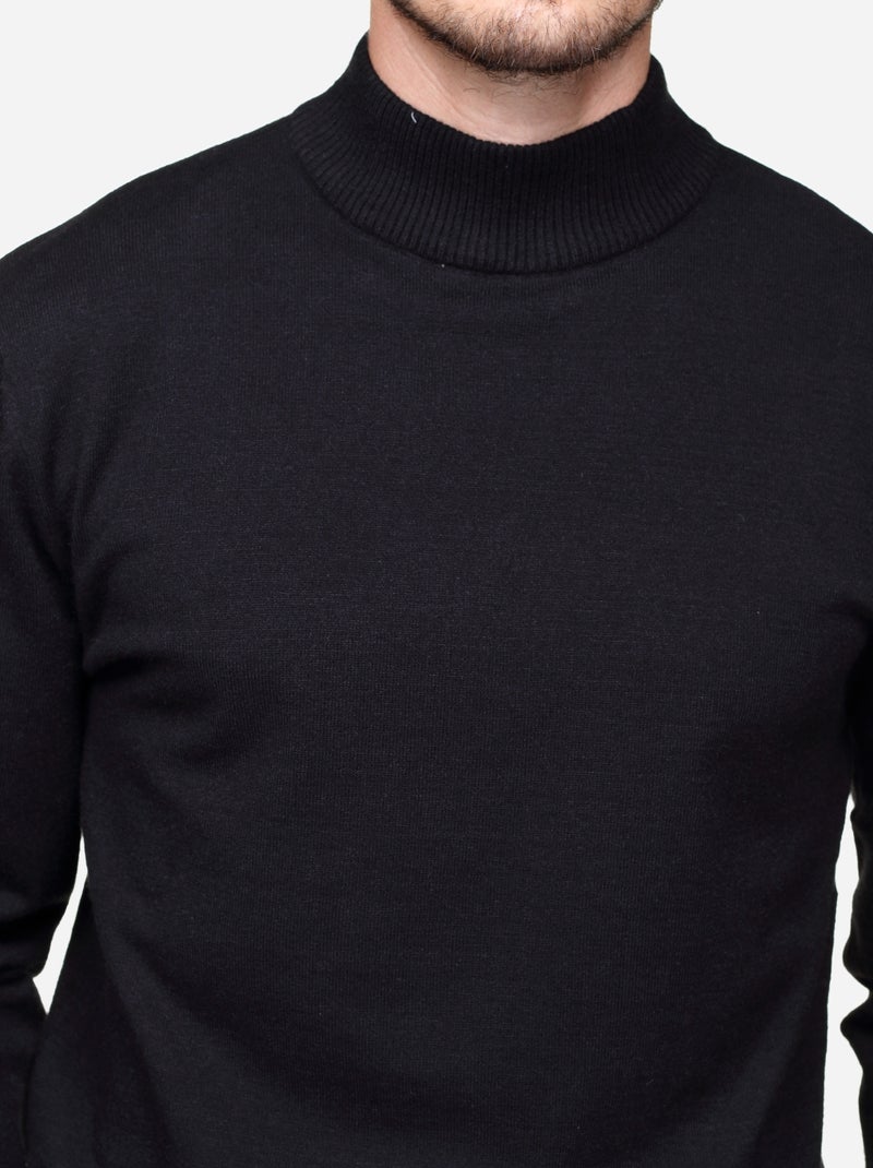 Pull col cheminée - Yves Enzo Noir - Kiabi