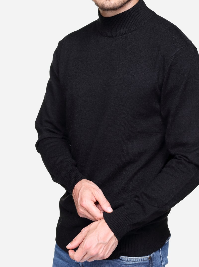 Pull col cheminée - Yves Enzo Noir - Kiabi