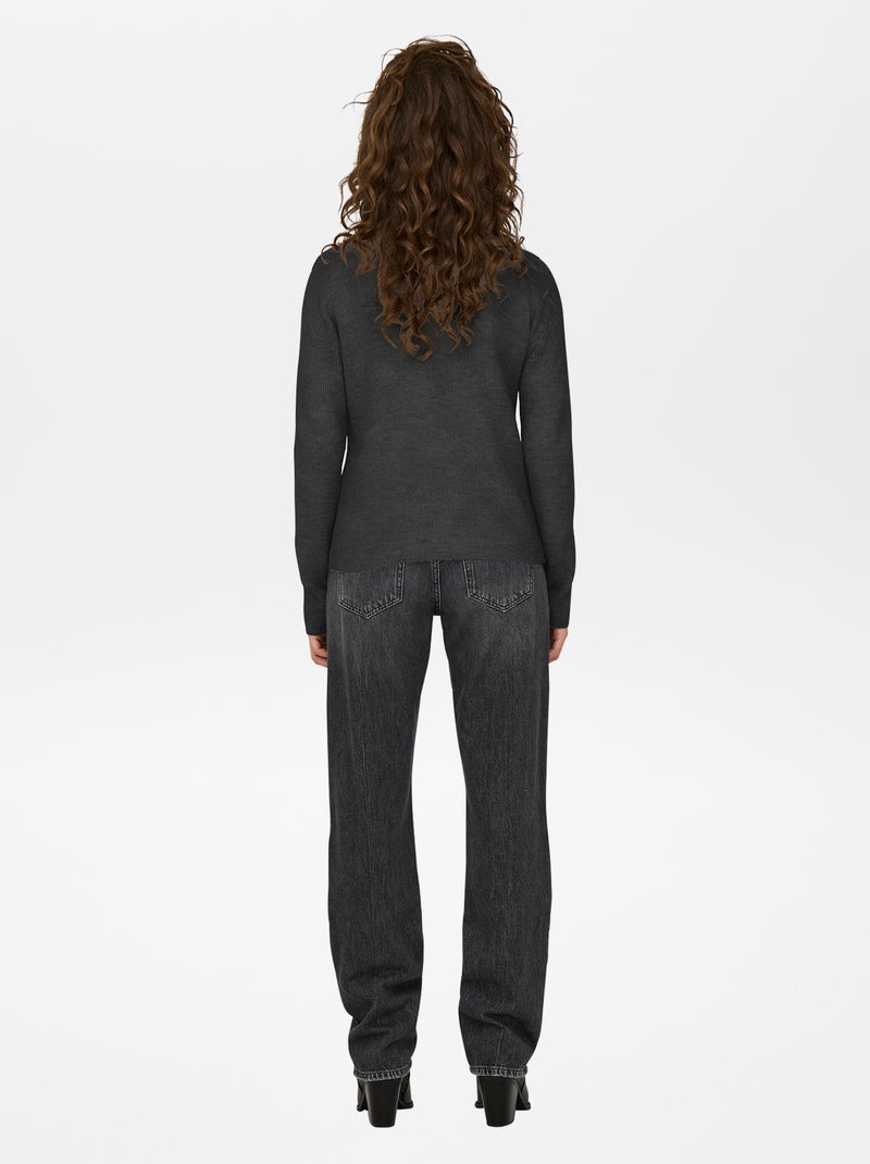 Pull col cheminée 'JDY' GRIS - Kiabi