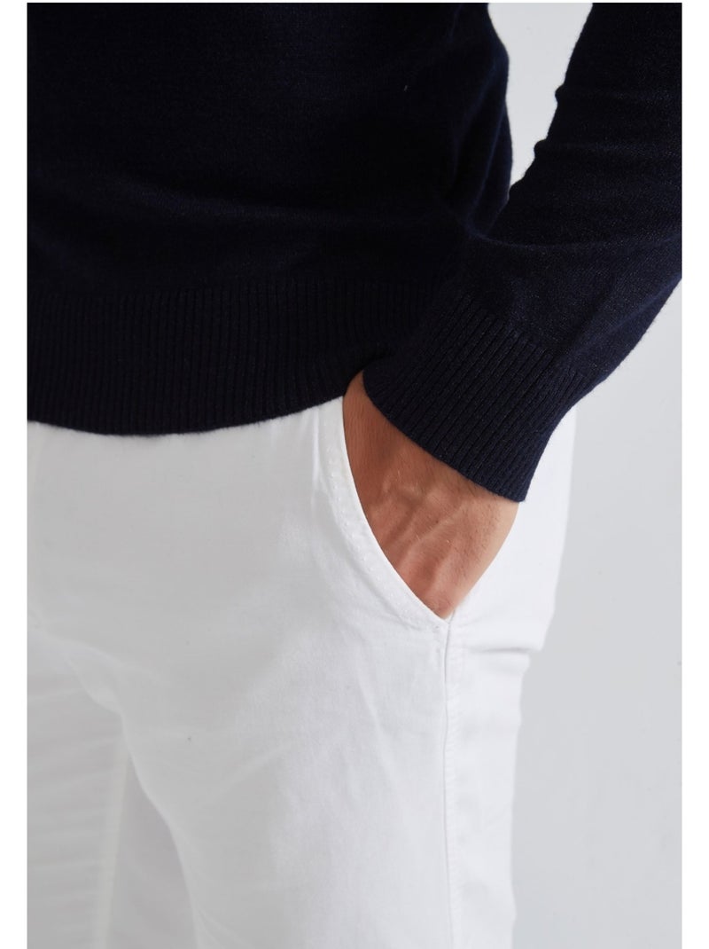 Pull col Cheminée Kebello Bleu marine - Kiabi