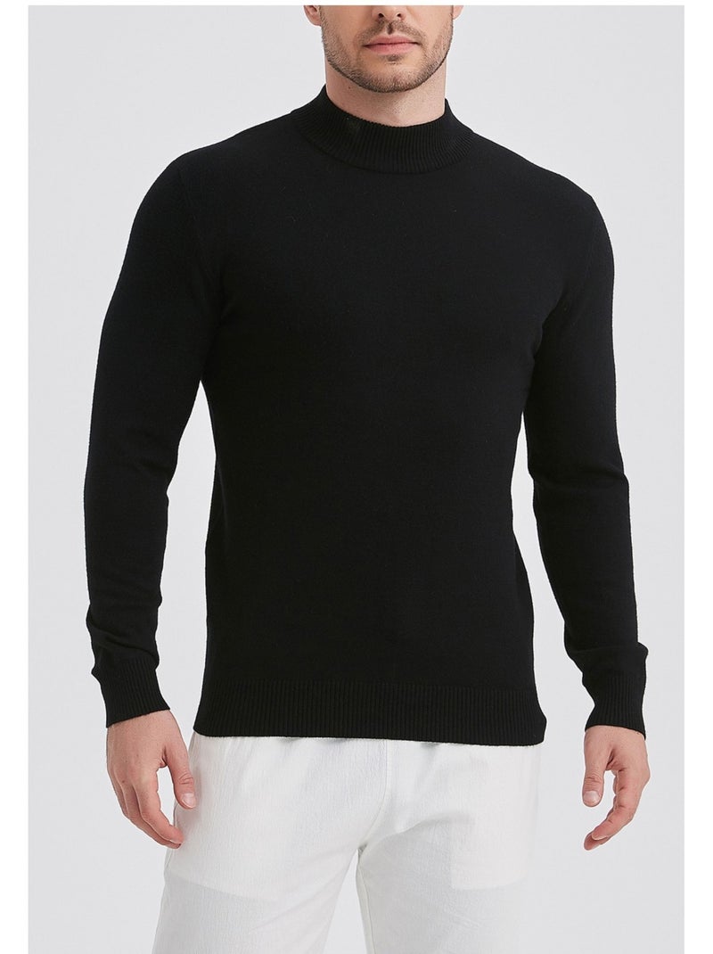 Pull col Cheminée Kebello Noir Noir - Kiabi