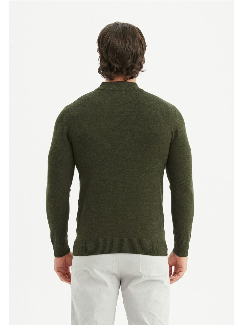 Pull col Cheminée Kebello Vert - Kiabi