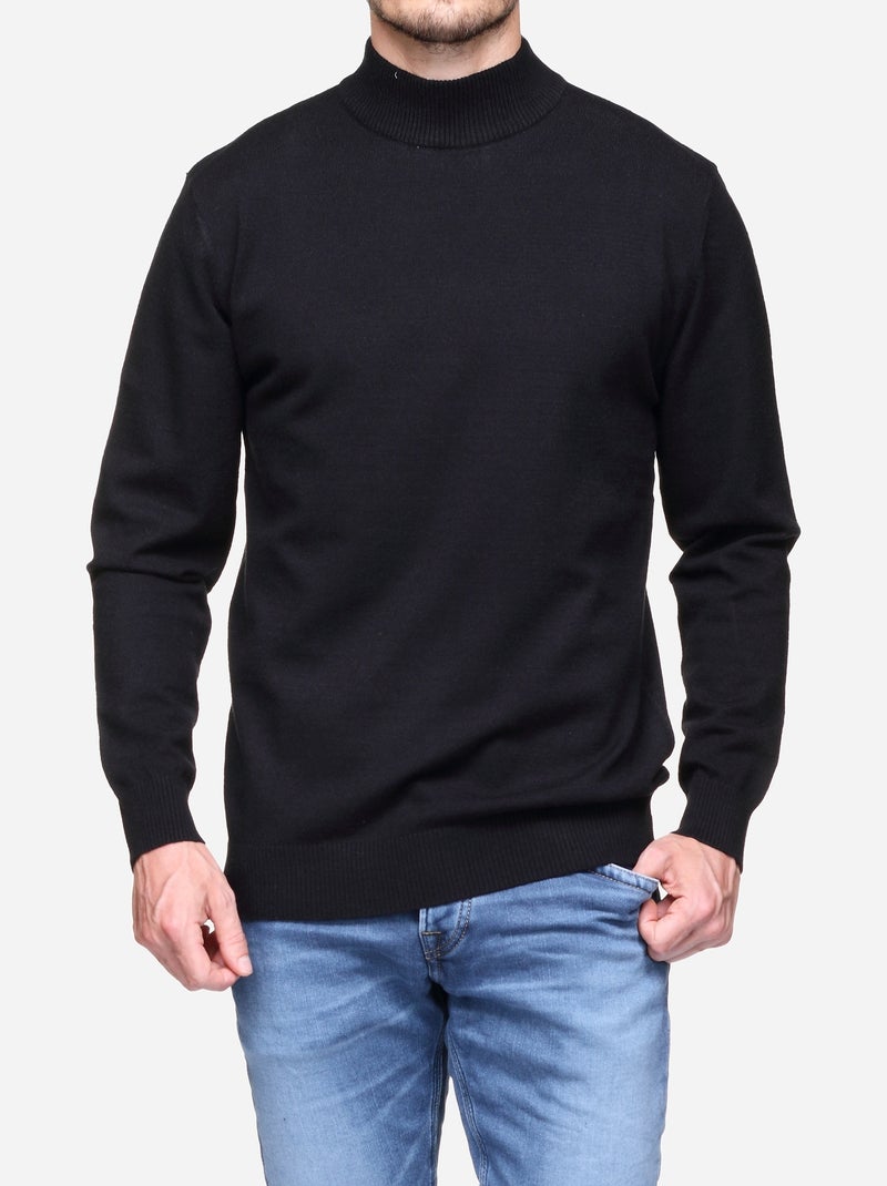 Pull Col Cheminée Sous Pull Noir Homme Pull Col Cheminée Noir