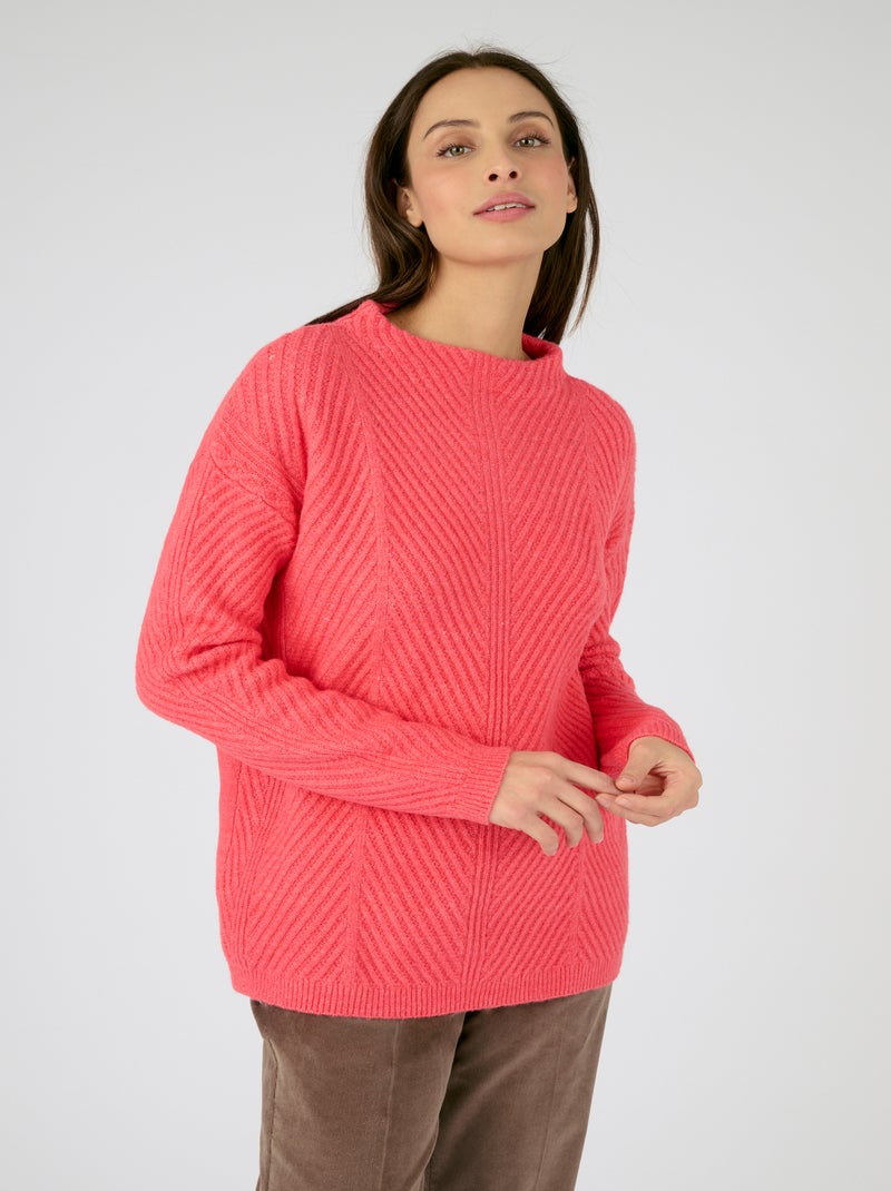 Pull col cheminée Thermolactyl - Damart Orange corail - Kiabi