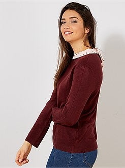 Pull col chemise - Kiabi