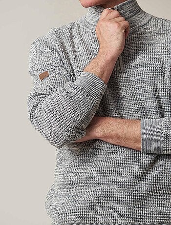 Pull col haut zippé en coton 'Deeluxe'