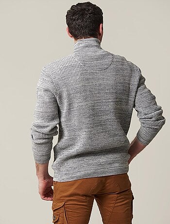 Pull col haut zippé en coton 'Deeluxe'
