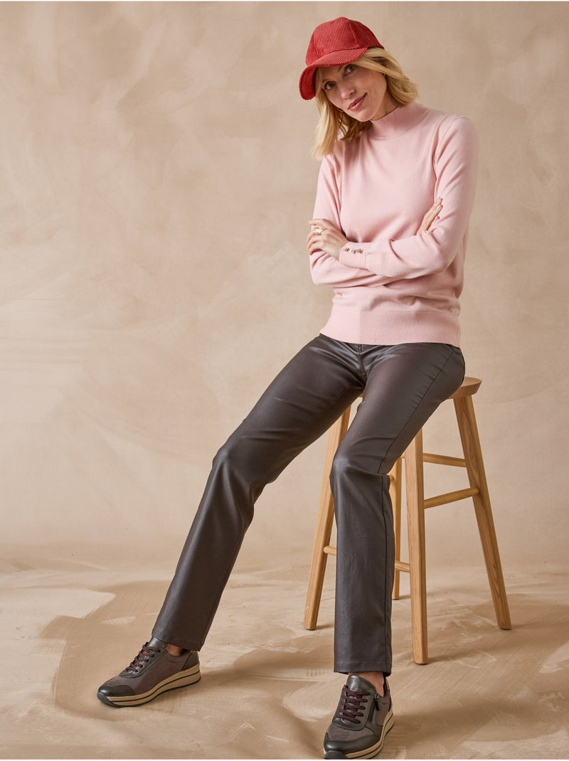 Pull col montant - DAXON Rose - Kiabi