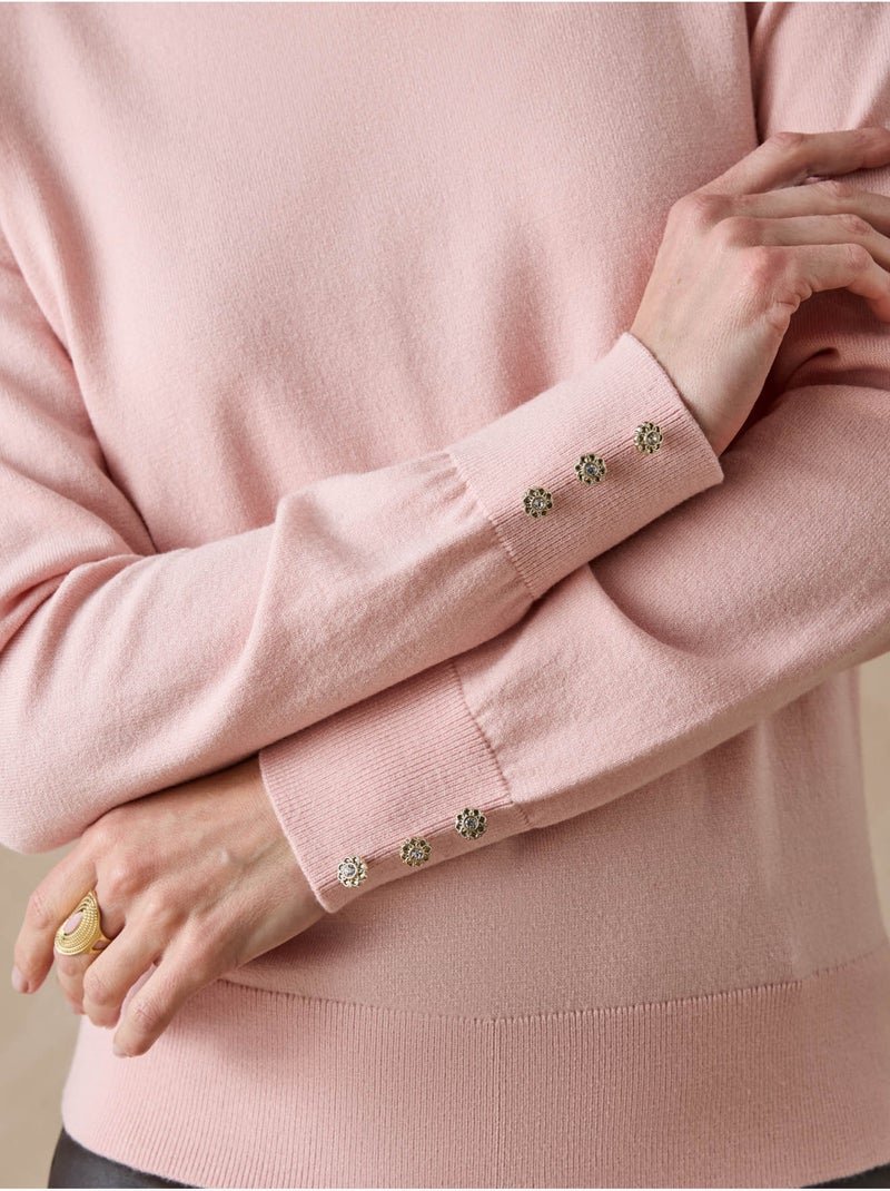 Pull col montant - DAXON Rose - Kiabi