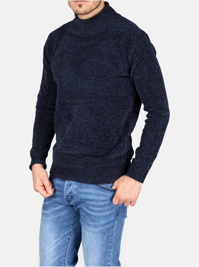 Pull col montant - Kenzarro Bleu - Kiabi