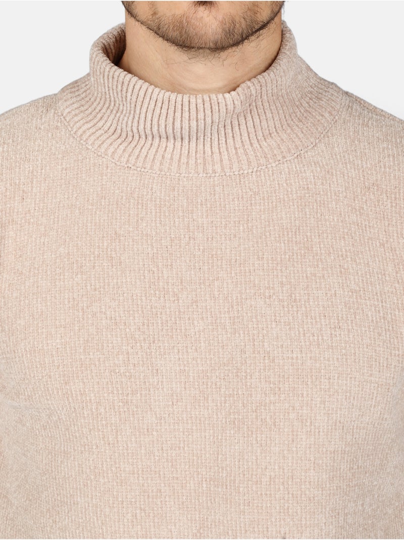 Pull col montant - Kenzarro Crème - Kiabi