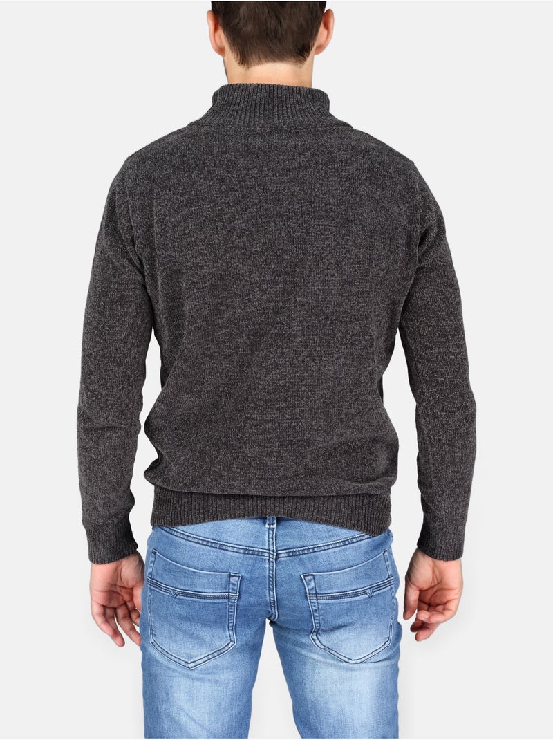Pull col montant - Kenzarro Gris foncé - Kiabi