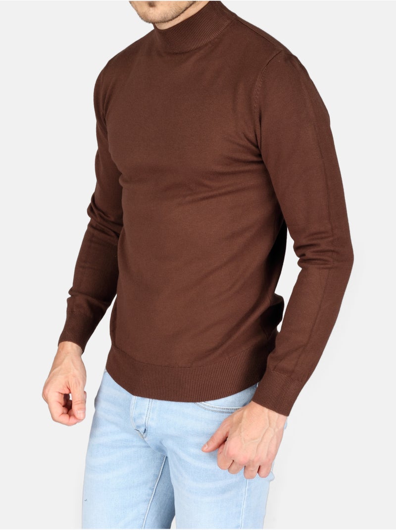 Pull col montant - Kenzarro Marron foncé - Kiabi