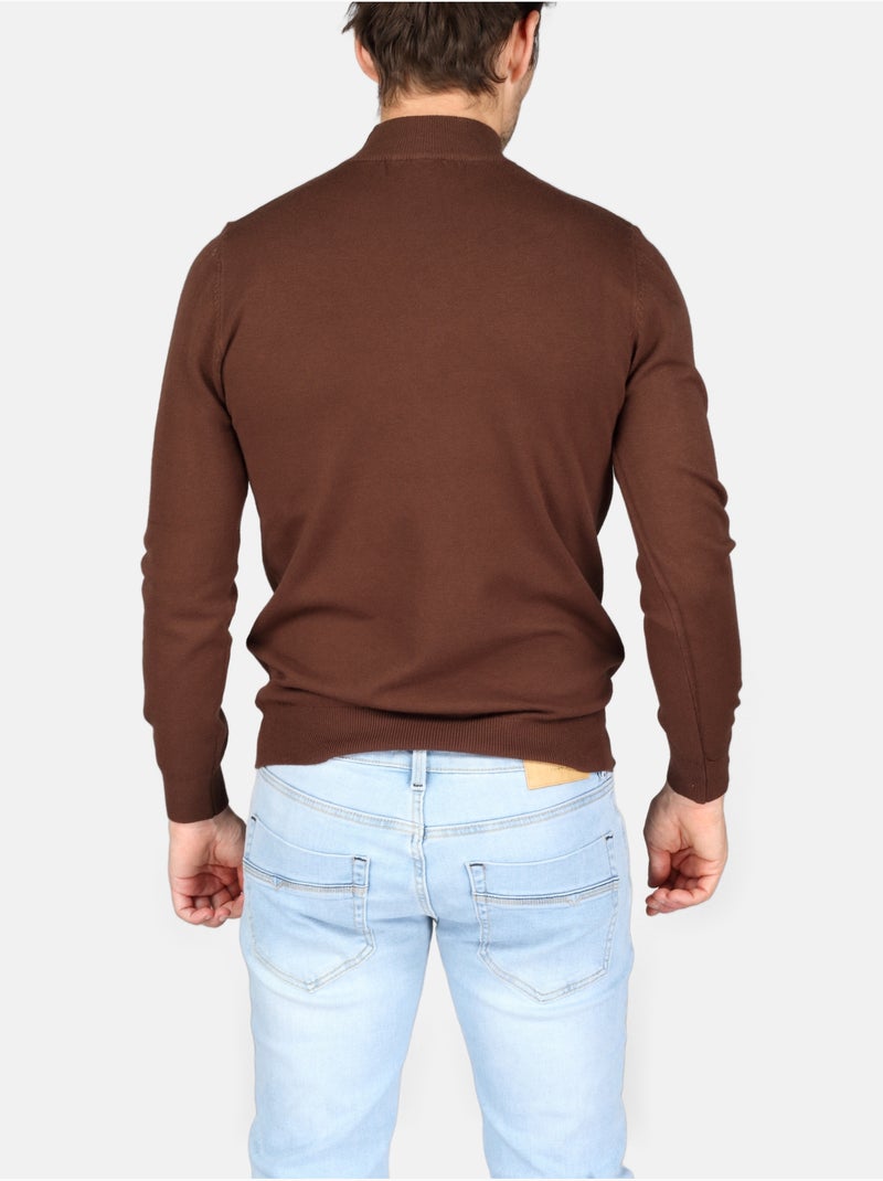 Pull col montant - Kenzarro Marron foncé - Kiabi
